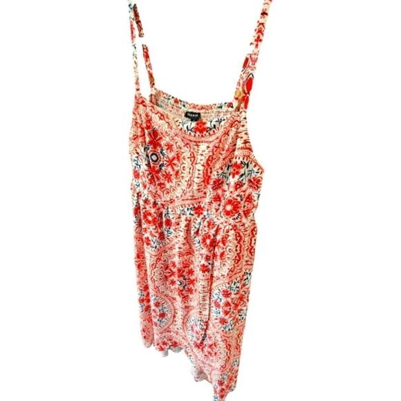 TORRID Plus Size Tea Length Challis Floral Square Neck Tulip Cut Tank Dress 2X - Picture 3 of 16